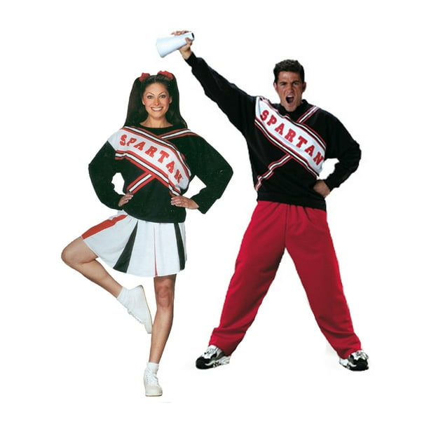 Fancy Dress High School Fun Girl Fun Stag Night Adult Cheerleader Man Costume